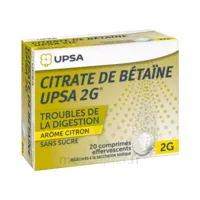 Citrate De Betaïne Upsa 2 G Comprimés Effervescents Sans Sucre Citron 2t/10 à Saint-Jory