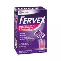 Fervex Etat Grippal Paracetamol/vitamine C/pheniramine Adultes Framboise, Granulés Pour Solution Buvable En Sachet à Saint-Jory