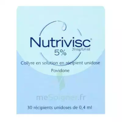 Nutrivisc 5 % (20 Mg/0,4 Ml) Collyre Sol En Récipient Unidose 30unidoses/0,4ml à Saint-Jory