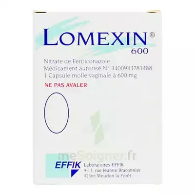 Lomexin 600 Mg Caps Molle Vaginale Plq/1 à Saint-Jory